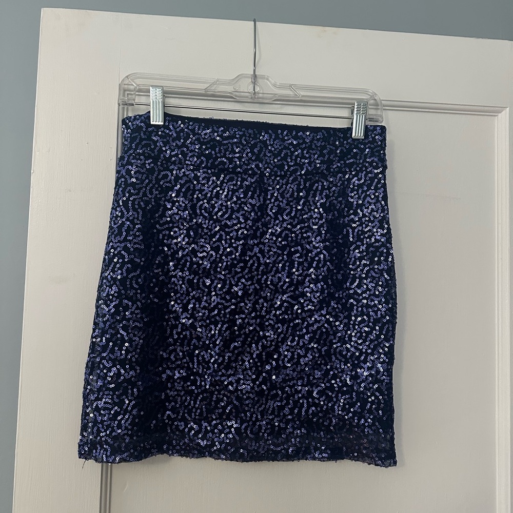 Dark Blue Sequin Skirt